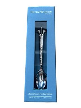 Reed & Barton Zoom Zoom Collection-Airplane Infant Feeding Spoon, Flatware-NWT